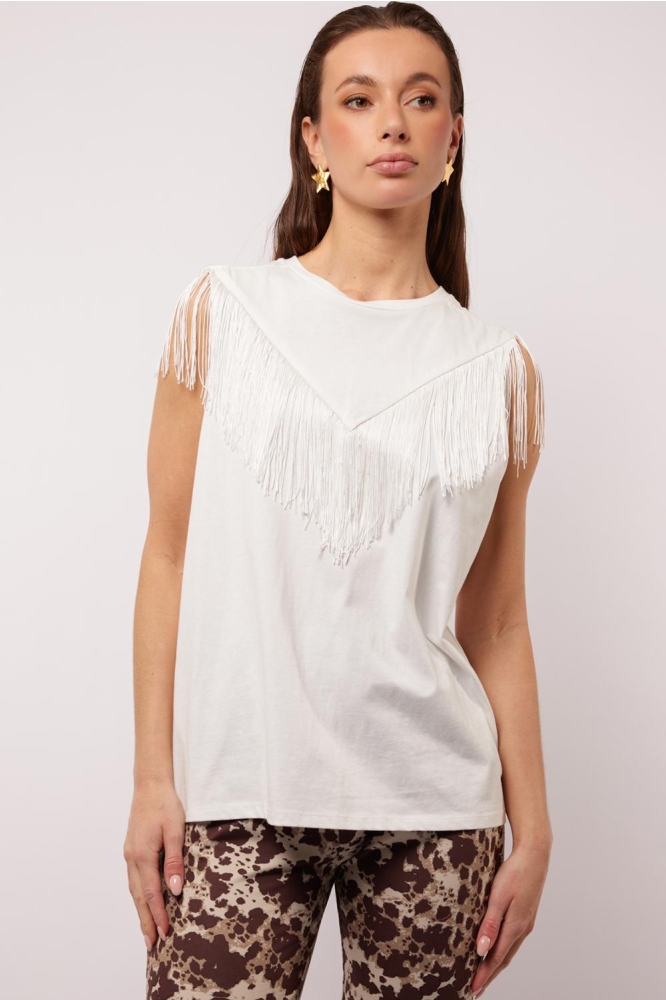 CHARISSA TOP 25ZQF17 011 OFFWHITE